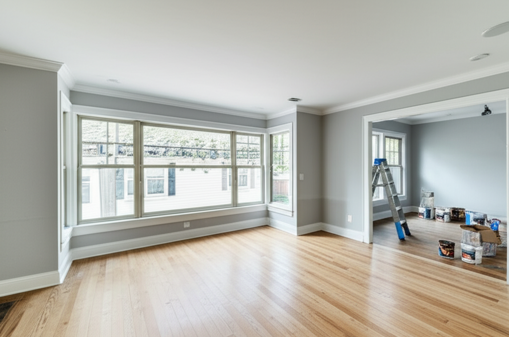 A beautifully completed Living Space Renovations by Gallery Renovation.